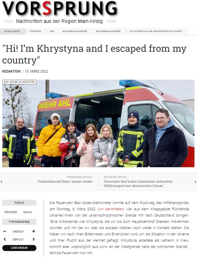 vorsprung online Bericht Flucht aus Ukraine 2022 001