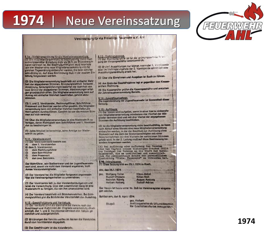 1974 FF Ahl Chronik Vereinssatzung 1974 001