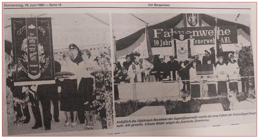 1980 FF Ahl Chronik Fahnenweihe 1980 002