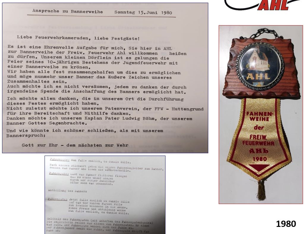 1980 FF Ahl Chronik Fahnenweihe 1980 003