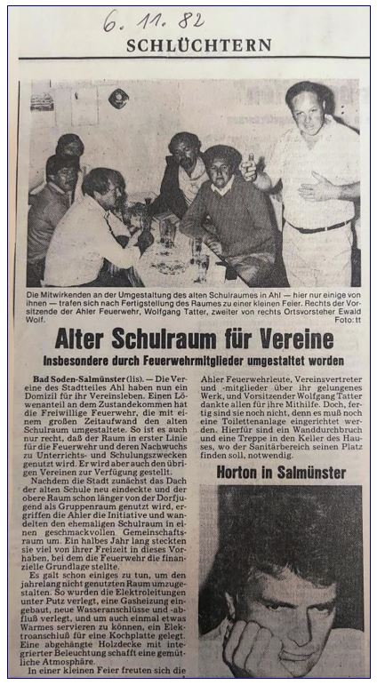 1982 FF Ahl Chronik Haus der Vereine 1982 001