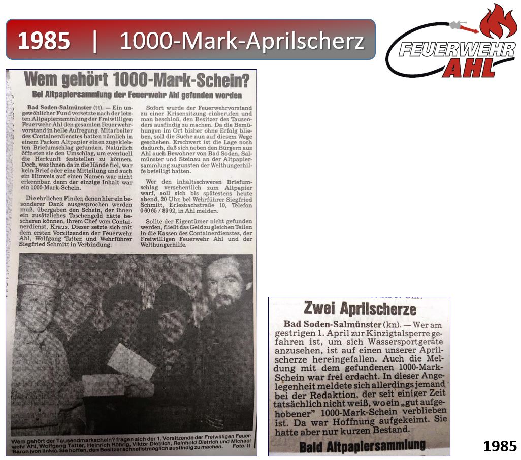 1985 FF Ahl Chronik Aprilscherz 1985 001