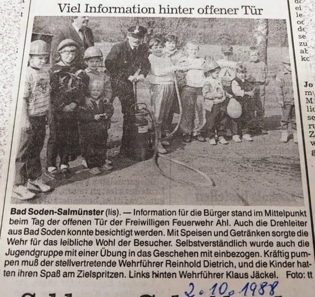 1988 FF Ahl Chronik Tag der offenen Tuer 1988 001