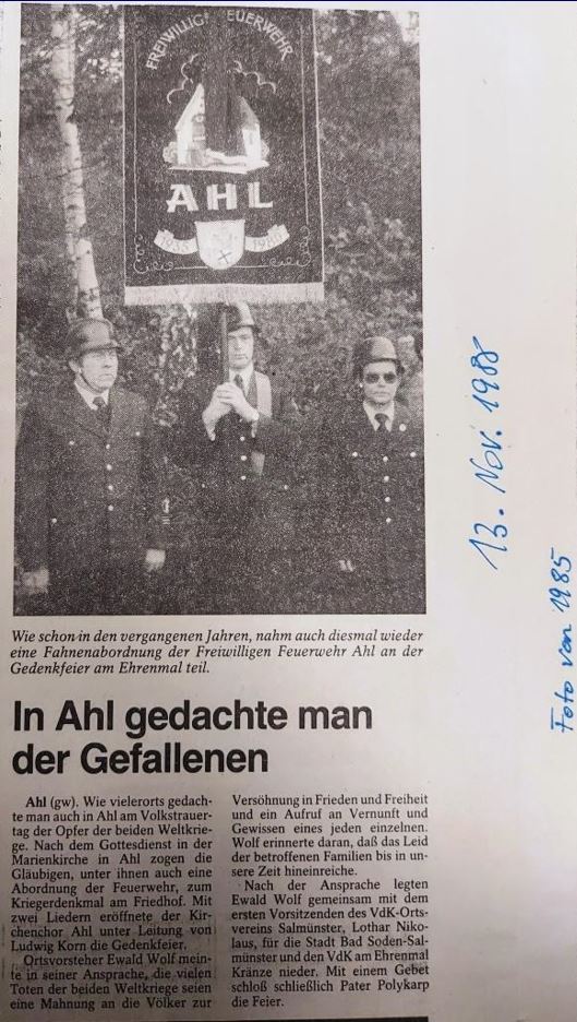 1988 FF Ahl Chronik Volkstrauertag 1988 001