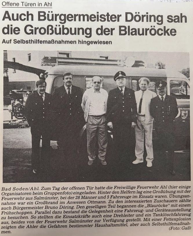 1989 FF Ahl Chronik Tag der offenen Tuer 1989 001