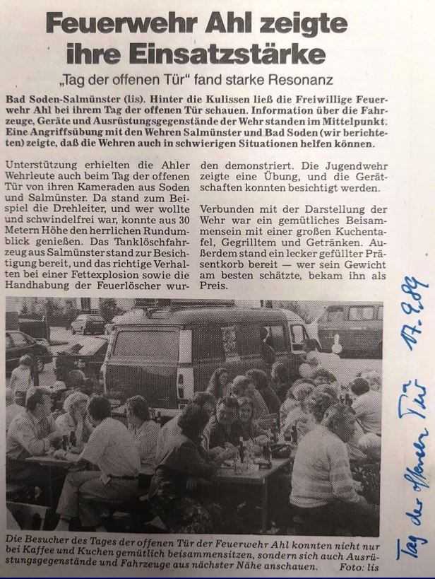 1989 FF Ahl Chronik Tag der offenen Tuer 1989 002