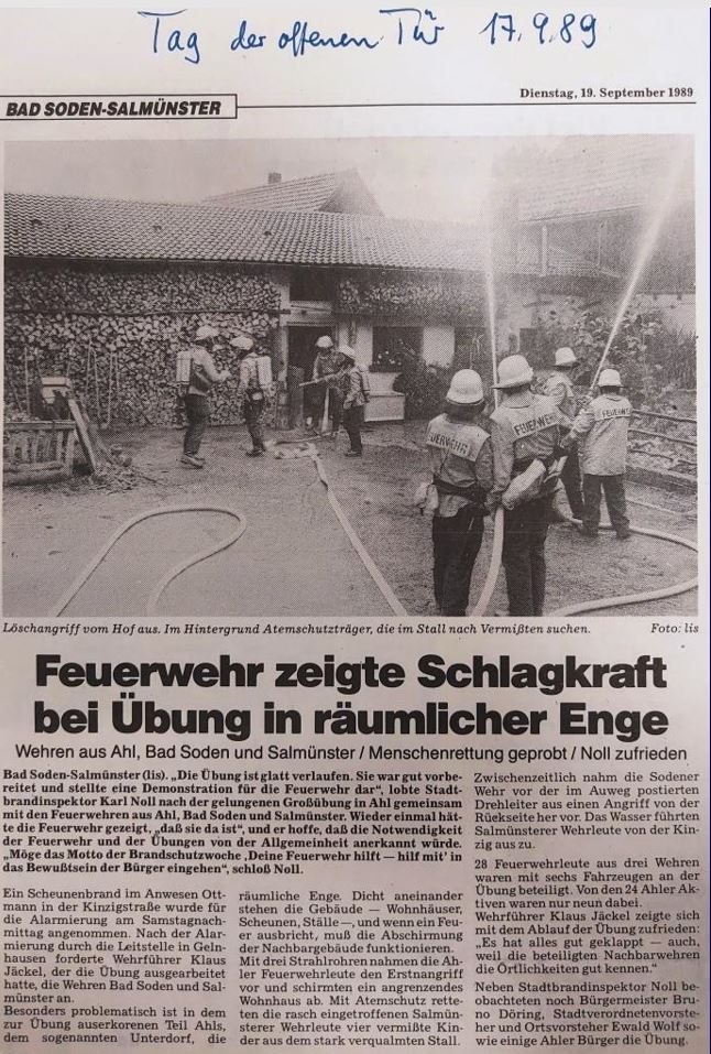 1989 FF Ahl Chronik Tag der offenen Tuer 1989 003