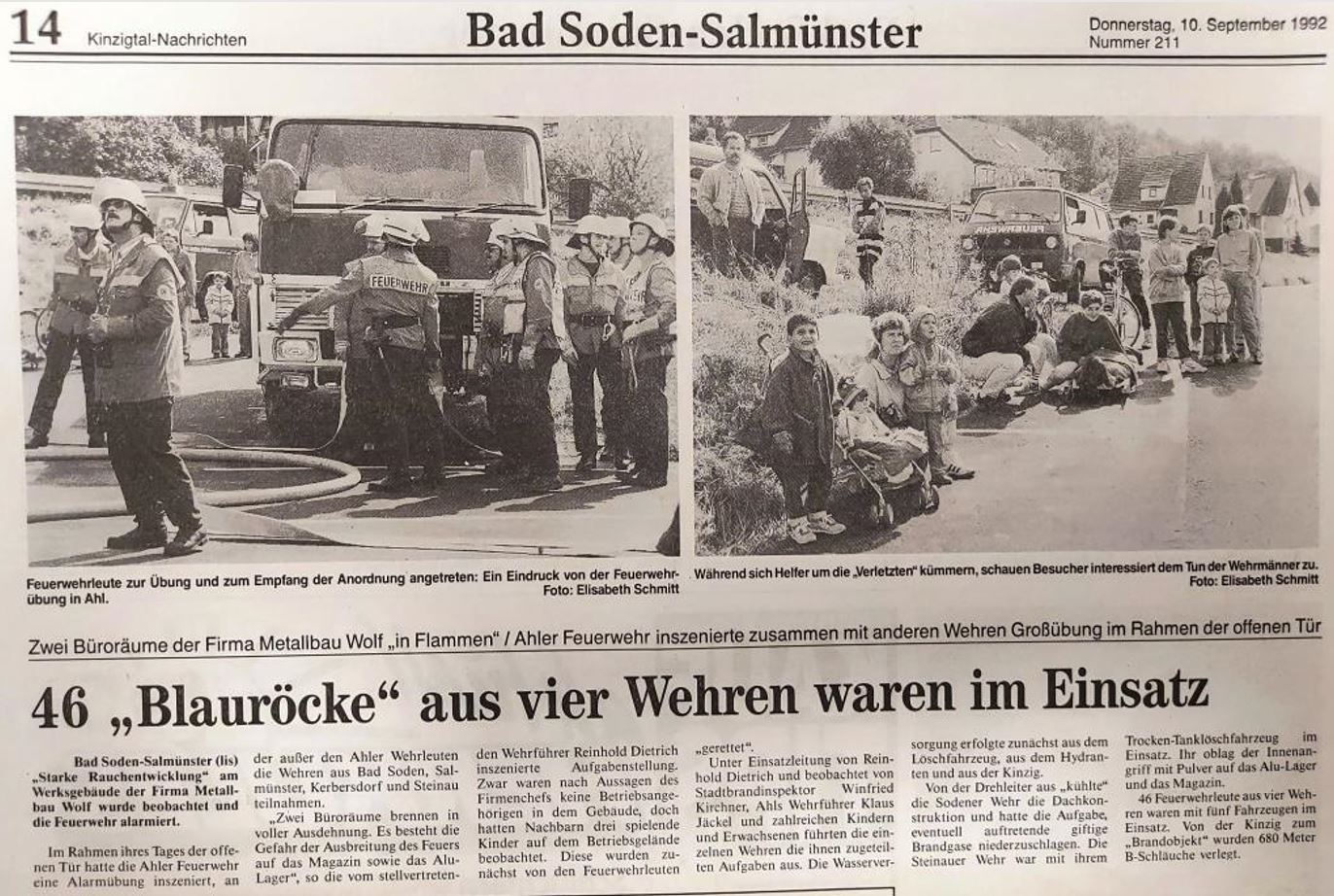 1992 FF Ahl Chronik Tag der offenen Tuer 1992 001