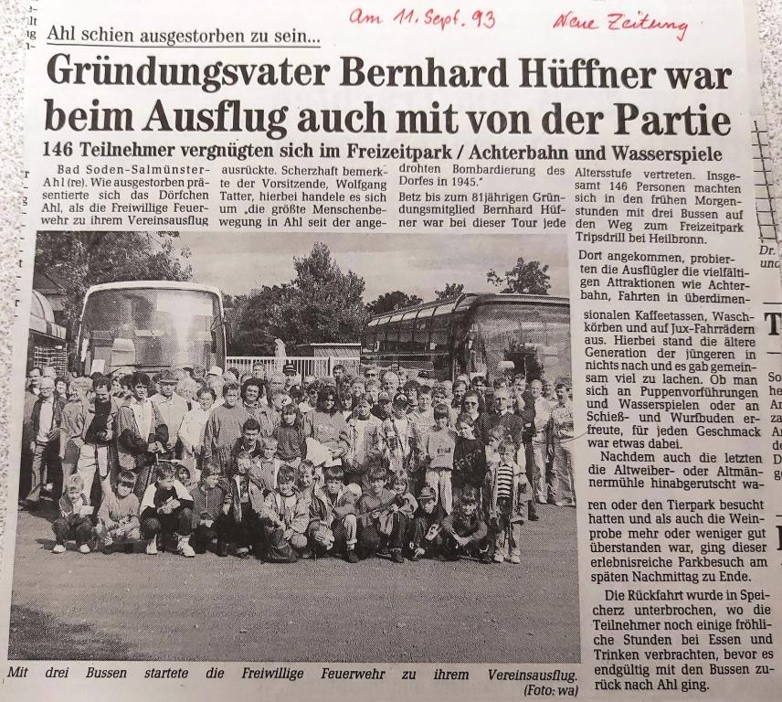1993 FF Ahl Chronik Vereinsausflug 1993 002