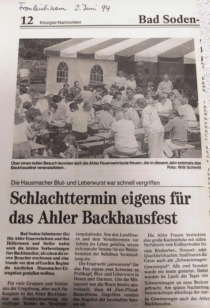 1994 FF Ahl Chronik Backhausfest 1994 001
