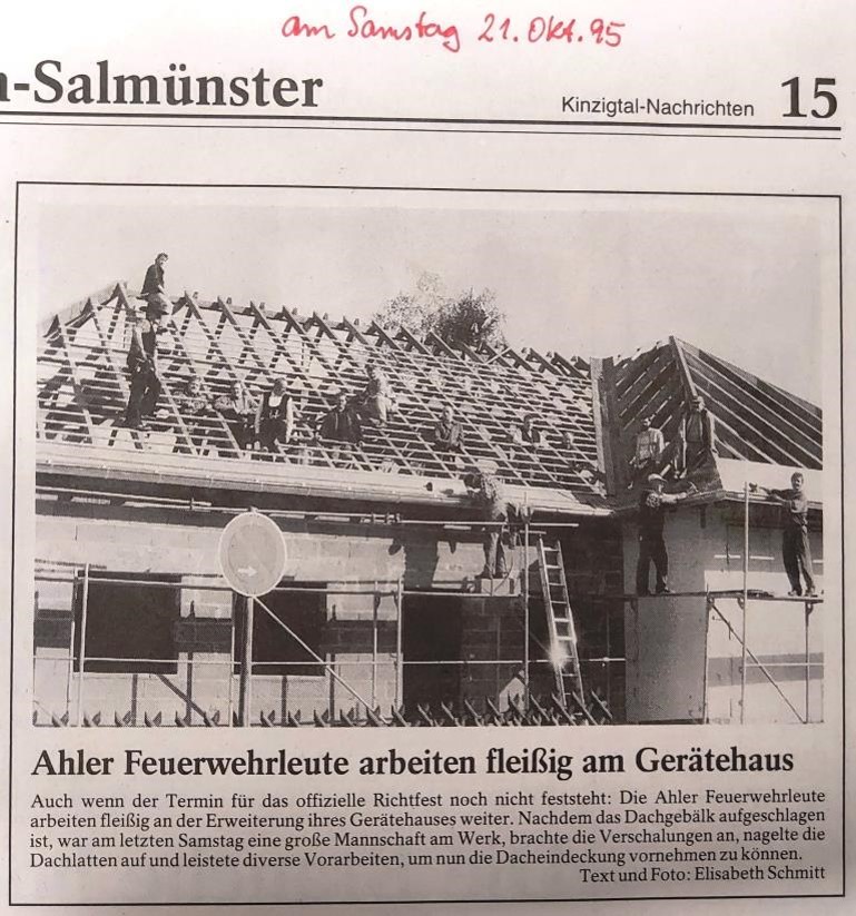 1995 FF Ahl Chronik Bau Feuerwehrhaus 1995 010