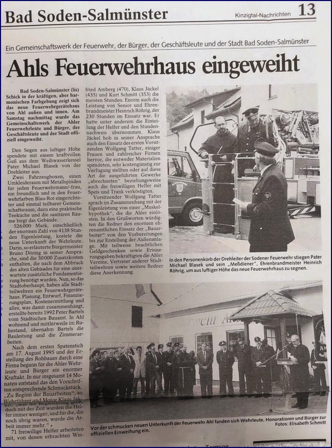 1996 FF Ahl Chronik Feuerwehrhaus Einweihung 1996 006