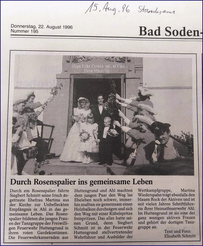 1996 FF Ahl Chronik Hochzeit 1996 001