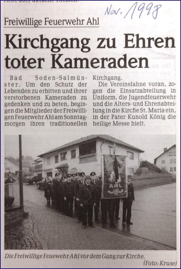 1998 FF Ahl Chronik Volkstrauertag 1998 001