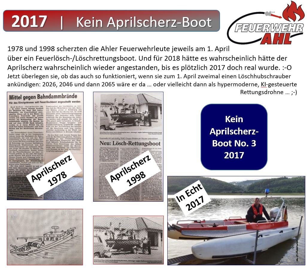 2017 FF Ahl Chronik Kein Aprilscherz Boot 2017 001