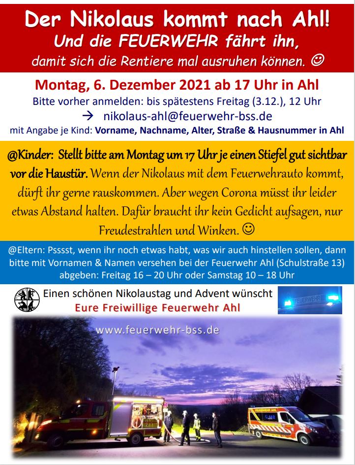 2021 FF Ahl Chronik Nikolaus Aktion 2021 002