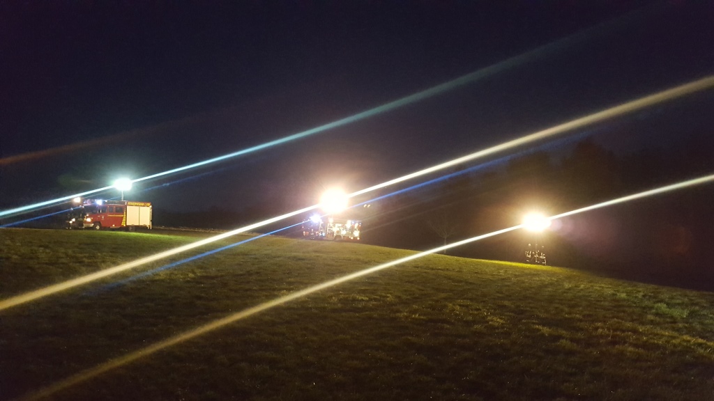 H 1 Ausleuchten Landung Rettungshubschrauber 2018 009