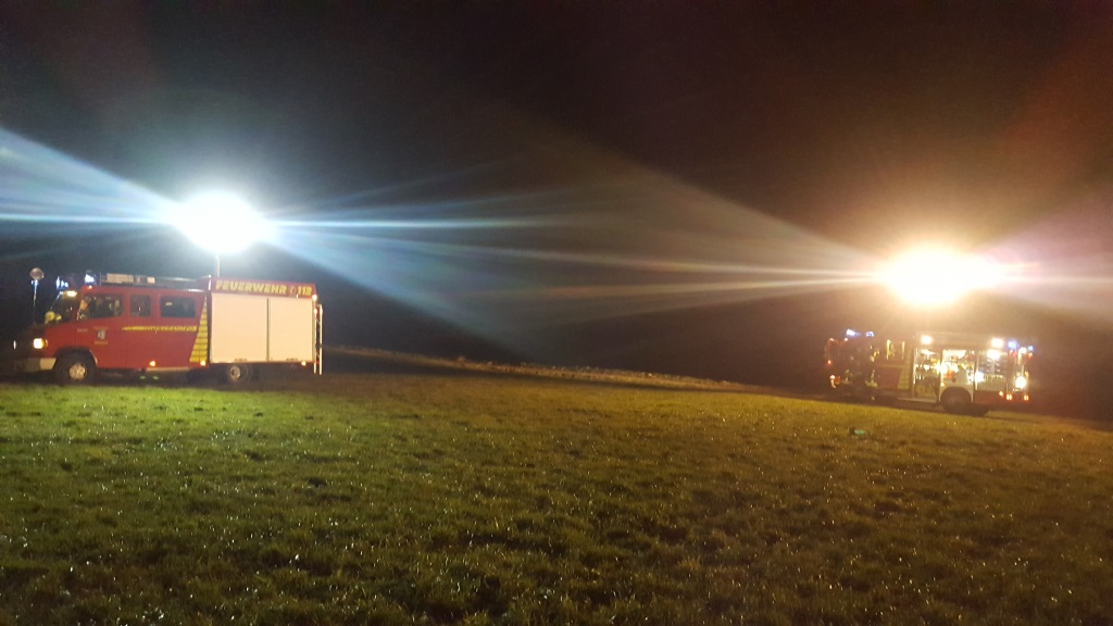 H 1 Ausleuchten Landung Rettungshubschrauber 2018 012