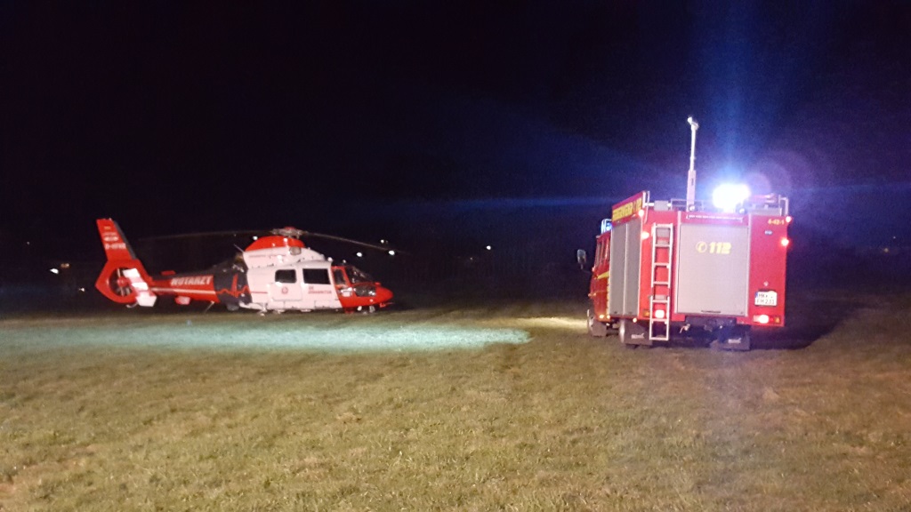 H 1 Ausleuchten Landung Rettungshubschrauber 2018 013