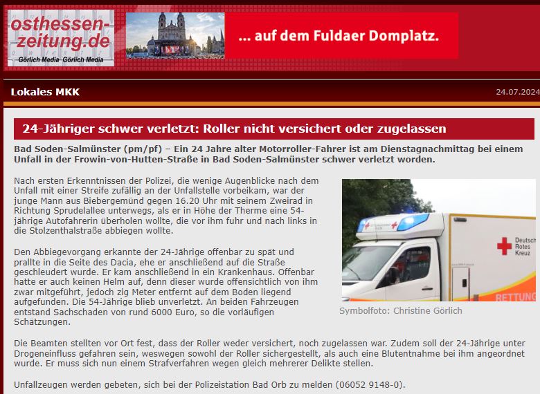 H Betriebsmittelauslauf nach VU Zweirad 2024 002
