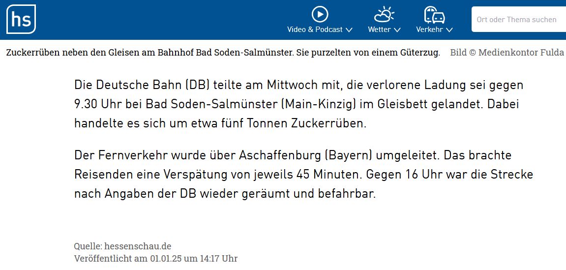 H 1 Hilfeleistung Verkehrshindernis Bahn 2025 014