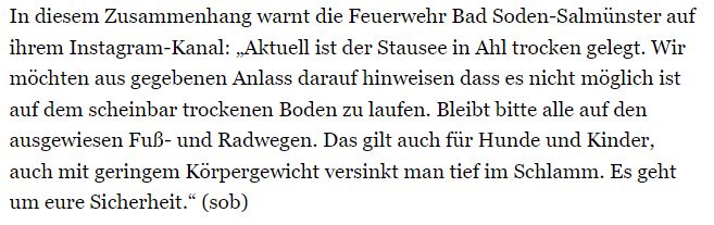 2022 06 18 Fuldaer Zeitung Person in Zwangslage Stausee Ahl 003