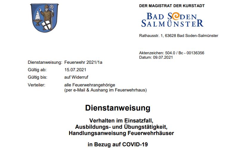 Stadt BSS Dientsanweisung FF COVID 19 2021 002