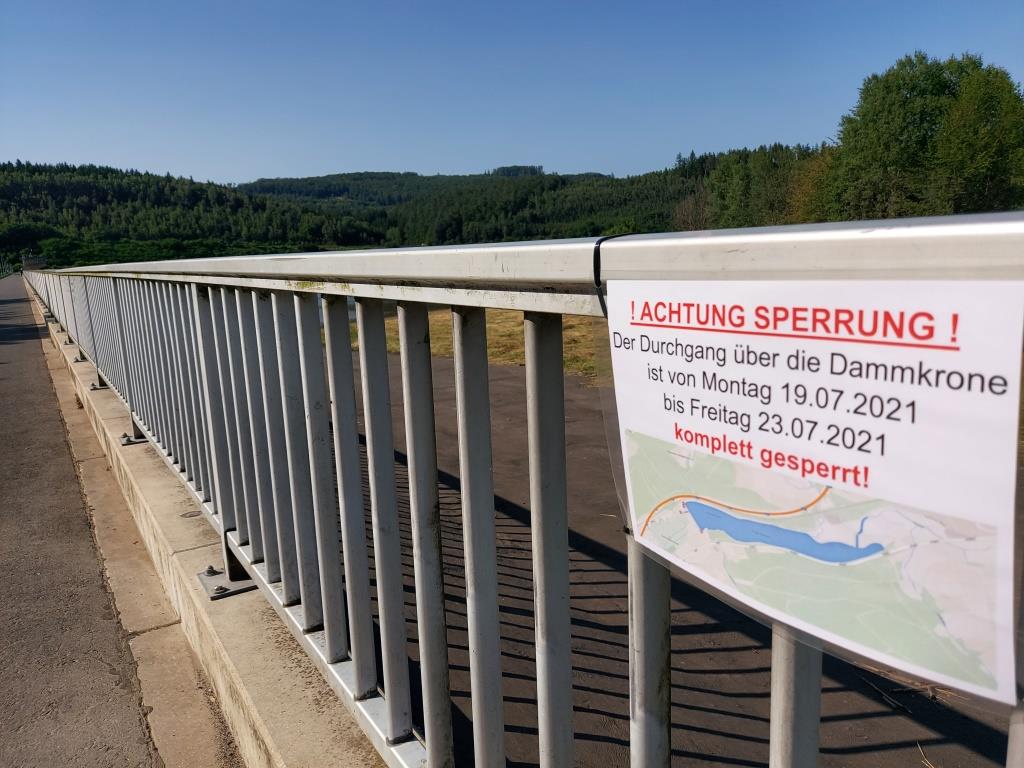 Sperrung Dammkrone Stausee Ahl 2021 004