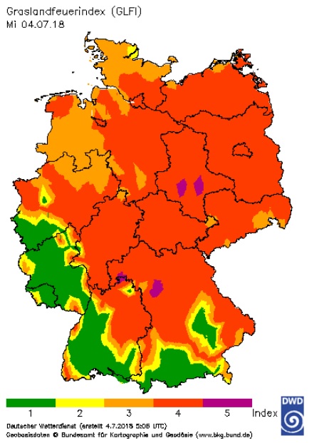 Graslandfeuerindex 2018 07 04